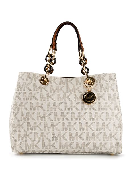 michael kors white bag with gold chain|michael kors purse chain strap.